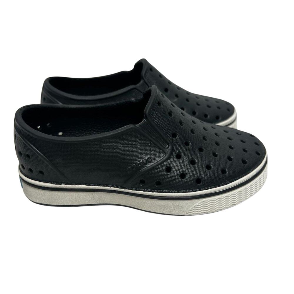 Native Jefferson Size C8 Black Breathable Durable Versatile Toddler Shoes